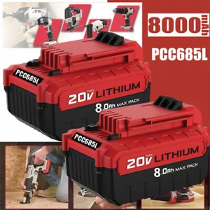 1-2PACK Lithium-Ion Battery For Porter Cable 20V Max Power Tools PCC680L PCC685L - Picture 1 of 16