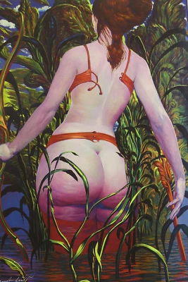 Ernst Fuchs "Dianah" Gicleé auf Leinwand handsign/numm.190/300 - Bild 1 von 4