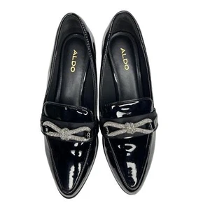 ALDO women’s Encore Patent Leather Block Heel Loafers size 8 - Picture 1 of 11