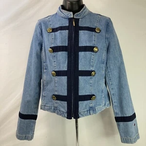Vintage Tommy Hilfiger Denim Marching Band/Military Jacket Womens Medium RARE - Picture 1 of 24