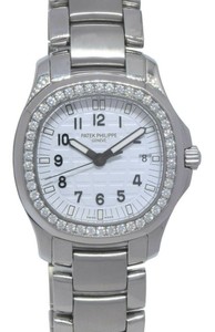 Patek Philippe Aquanaut Steel Bracelet Ladies White Watch Box/Archive 5087/1A