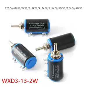 WXD3-13-2W rotierendes drahtgebundenes Multiturn-Potentiometer variabler Widerstand 220Ω-47KΩ - Bild 1 von 5