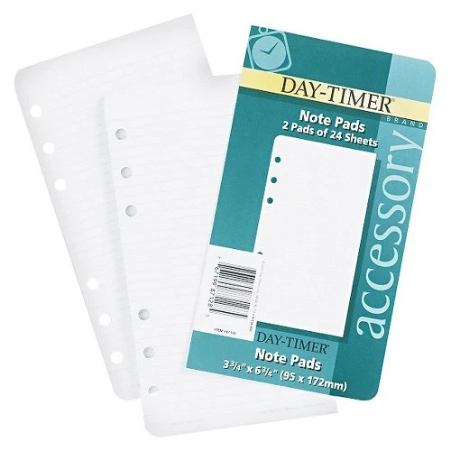 Day-Timer 87128 Planner Refills Lined Note Pads for Organizer 3 3/4 X 6