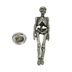 Pirate Skeleton Pewter Lapel Pin Badge - Picture 1 of 1