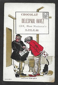 French Victorian Trade Card Delespaul-Havez Chocolate. Lille, France - 1800's - Picture 1 of 2