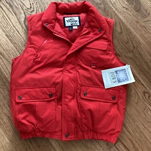 NWT The Company Store Down Puffer Vest Jacket Coat RED LARGE OUTDOORS CABINCORE - Picture 1 of 4