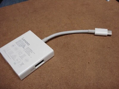 USB-C 3-in-1 Hub HDMI VGA USB Port Adapter 01FJ358 LCV501 Lenovo Yoga 9-15IMH5 - Image 1 of 4