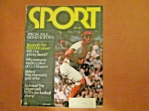 Sport Magazine Johnny Bench Cincinnati Reds w/article on OJ Simpson - Picture 1 of 1