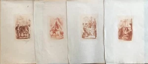 JULES CHAUVET 4 GRAVURES ORIGINALES AVENTURES DE L’ABBÉ DE CHOISY EROS 1884 - Picture 1 of 3