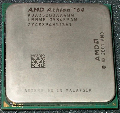 PROCESADOR AMD ATHLON 64 3400+ 2,2 GHZ, ADA3500DAA4BW, SOCKET 939, VENDEDOR DE EE. UU. Foto 1 de 2