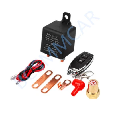 Dual Remote Controls Car Battery Disconnect Relay Master Cut-off Switch Isolator - Image 1 of 4