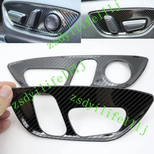 2xFor Toyota Avalon 18-22 Front Seat Adjustment Panel Carbon Fiber Stainles Trim - Bild 1 von 1
