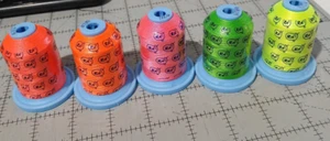 Neon Set Robison Anton Polyester Red, Orange, Pink, Green, Yellow Thread - Picture 1 of 3