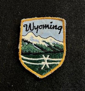 Insignia de viaje de recuerdo estatal parche vintage de Wyoming - Imagen 1 de 3