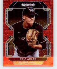 2022 Panini Prizm Draft Picks Prizms Red Donut Circles #191 Eric Adler RC 14/99