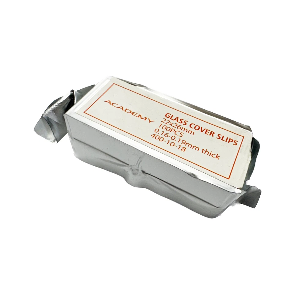 ACADEMY® 22 x 26mm Cover Slips for Microscope Slides 100/Pk - LABORATORY LAB - Image 1 of 1