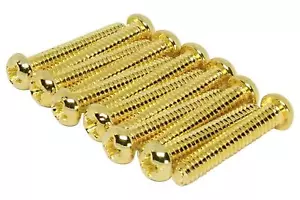 SAE 6-32 x 3/4" (20mm) Strat/Tele Bridge Pickup Mounting Screws- Qty 12 - Gold - Picture 1 of 3