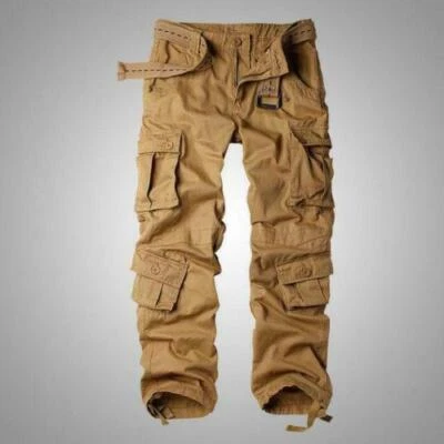 Men's Casual Pockets Cargo Pants Cotton Camouflage Pants Army Overalls - Image 1 of 4