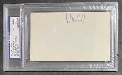 Carl Hubbell Signed Autographed Index Card PSA DNA Baseball - Image 1 of 2