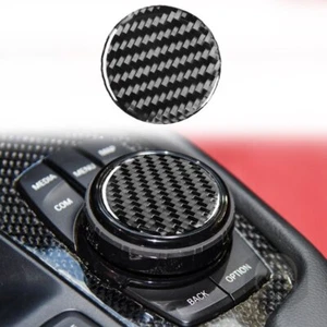 Carbon Fiber Multimedia Knob Button Cover Trim for Toyota Supra A90 2019-2022 - Picture 1 of 5