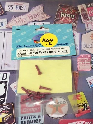 GS Racing GS-T01315BR Aluminum FH Self Tapping Screw-BL{M3x15x10pc}NIP USA Ship - Image 1 of 2