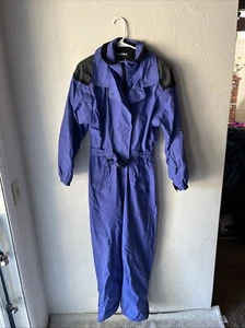 VTG ROFFE MEN'S SIZE 8 ONE PIECE SKI SUIT Purple 80s Style - Picture 1 of 8