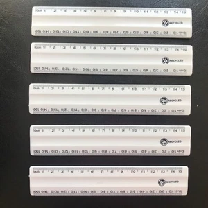3 - 5 White Rulers 15cm Recycled Plastic Centimetres and mm - Back to School - Picture 1 of 5
