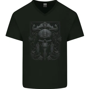 Símbolo de la Muerte Gótico Heavy Metal Música Hombre Cuello Camiseta Algodón - Imagen 1 de 3