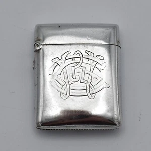 Victorian Sterling Silver Lighter Vesta Case Match Safe 1896 Converted - Picture 1 of 6
