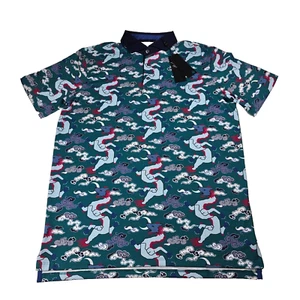 Greyson Mens Medium Polo Shirt Wolf Slayer Jungle Golf Performance Dragon NEW - Picture 1 of 10