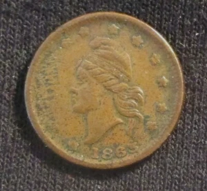 Civil War Patriotic Token TURBAN HEAD 1863 Army & Navy Fuld 6c/314 R-5 RARE - Picture 1 of 2