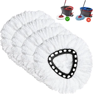Spin Mop Replacement Head 4 Pack Mop Refill Compatible with Ocedar Triangle Swiv - Picture 1 of 7
