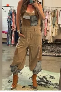 Women’s Overalls boho Festival Jumper Jumpsuit Size Medium - Picture 1 of 6