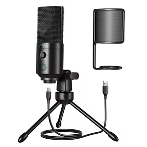 FIFINE USB Gaming Condenser Microphone for Studio Recording Streaming Broadcast - Picture 1 of 6