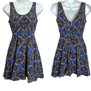 FREE PEOPLE Mini Abito Senza Maniche Donna Taglia XS Cerniera Esposizione Babydoll - Foto 1 di 11