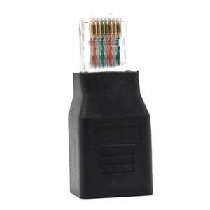 Adaptateur convertisseur réseau croisé Ethernet RJ45 M/F - Photo 1/6
