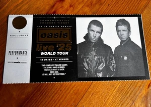 Original Oasis Souvenir Ticket Stub 1x Live 25 Ticketmaster Official CREASED - Bild 1 von 4