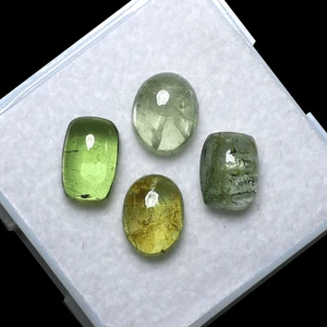 Lote 4 piezas piedras preciosas sueltas de alta calidad de turmalina verde natural sin tratar 7 mm-8 mm - Imagen 1 de 12