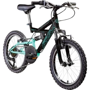 Galano FS180 18" Fahrrad 6 Gang Kinderfahrrad Mountainbike MTB schwarz/türkis - Bild 1 von 7
