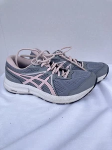 Asics Shoes Women Sz 10 Wide Gel Contend 7 Running Sneakers 1012A910 Gray Fabric - Picture 1 of 15