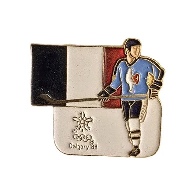 Prendedor de hockey vintage Calgary 1988 Canadá Invierno Francia certificado de autenticidad 1979 Taiwán Foto 1 de 3