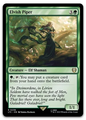 Elvish Piper #239 (NM) Lord of the Rings LTC Magic MTG - Image 1 of 2