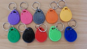 10x RFID Tag Transponder Key Schlüsselanhänger 125kHz TK4100 / EM4100, Neu _ - Bild 1 von 1