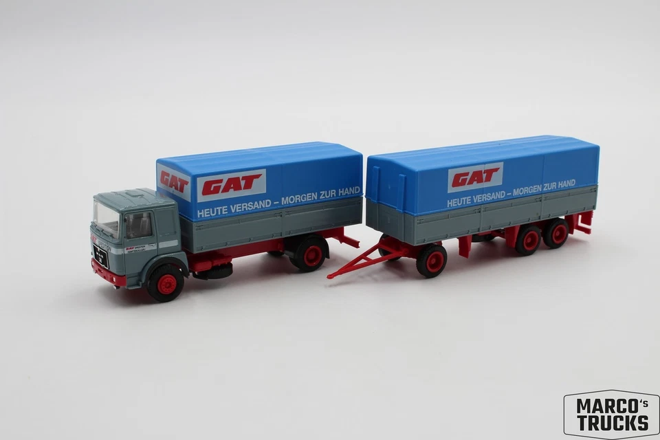 Herpa MAN F8 drawbar truck 2a/3a "GAT Spedition Kempten Allgäu" 1:87 /H25909 - Image 1 of 1