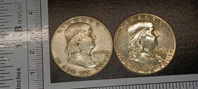 90% Junk Silver Coins $1 Face Value - Franklin Halves- Circulated Condition #3 - Image 1 of 2