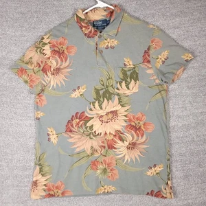 Polo Ralph Lauren Polo Para Hombres Grande Verde Floral Ajuste Personalizado Bolsillo Piqué - Imagen 1 de 7