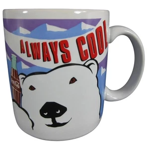 Coca-Cola Polar Bear Always Cool Coffee Mug Vintage 1993 Microwave Safe 12oz - Picture 1 of 6