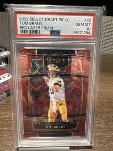 2022 Panini Select Draft Picks Red Lazer Prizm #32 Tom Brady PSA 10 - Bild 1 von 2