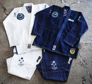 New Best Selling Top Quality SYR Kimono BJJ Gi Available in Navy Blue and White - Picture 1 of 11