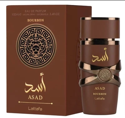 Lattafa Asad Bourbon Unisex eau de toilette spray, 3,4 oz/100 ml Foto 1 de 4